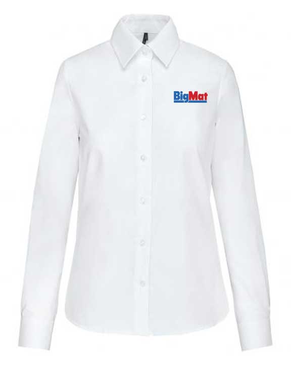 Chemise Oxford manches longues femme 135g/m²