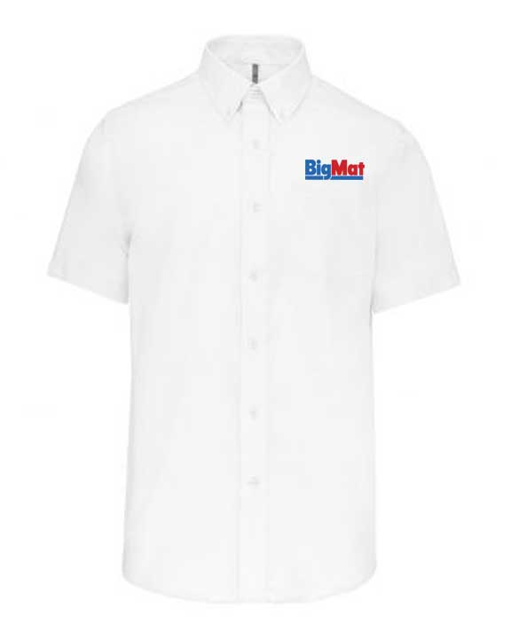 Chemise manches courtes sans repassage 115g/m²