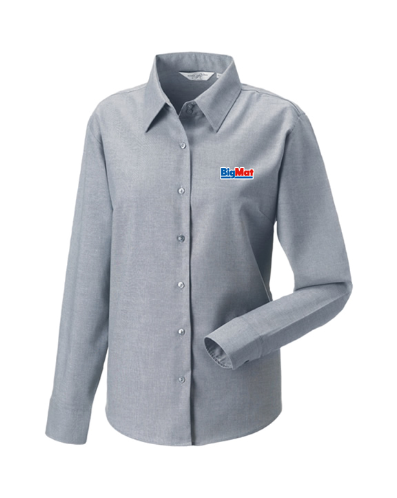 Chemisier femme à pinces oxford manches longues 130g/m²
