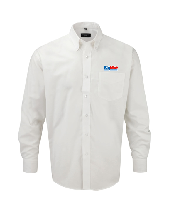 Chemise manches longues oxford 130g/m²