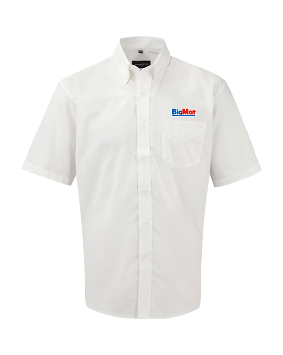 Chemise manches courtes oxford 130g/m²